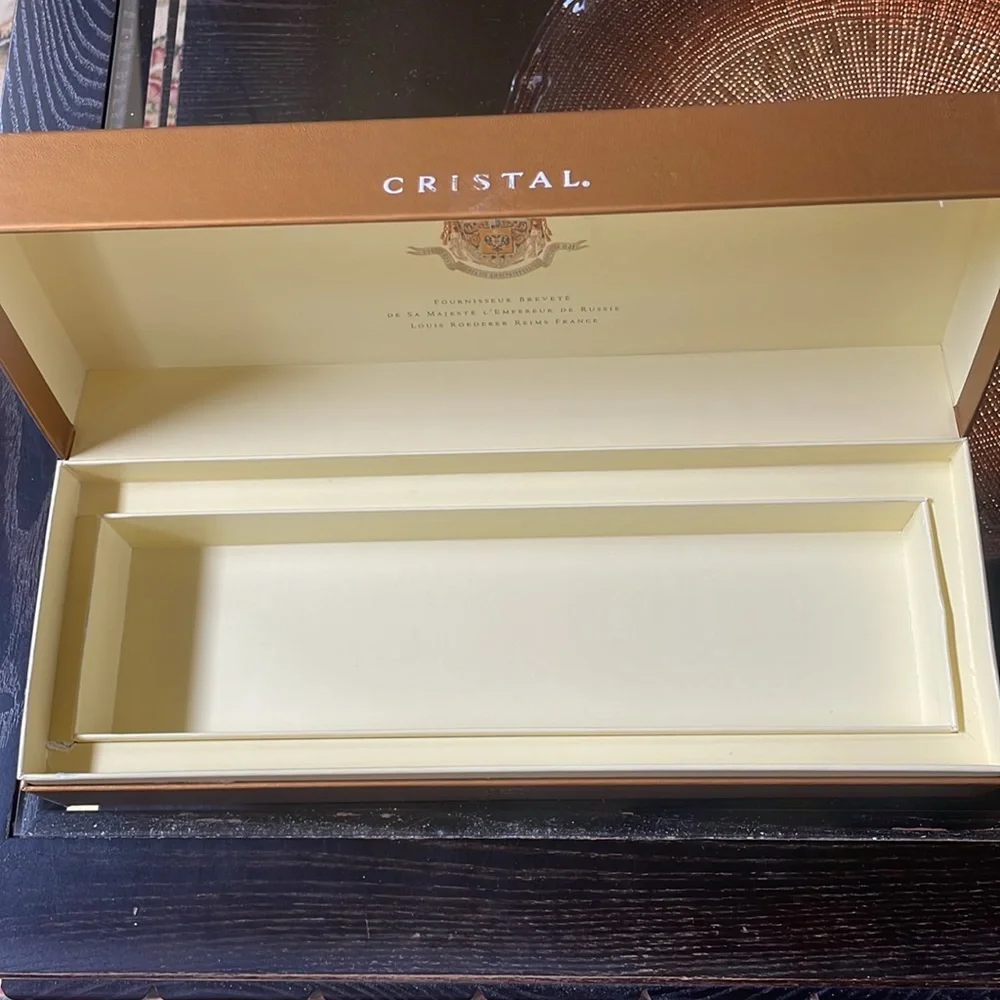 Cristal Empty Champagne Box - Gold